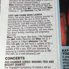 1st Wave for Book Launch – Straits Times (Print)