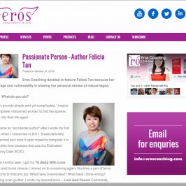 Passionate Person – Author Felicia Tan (Online)